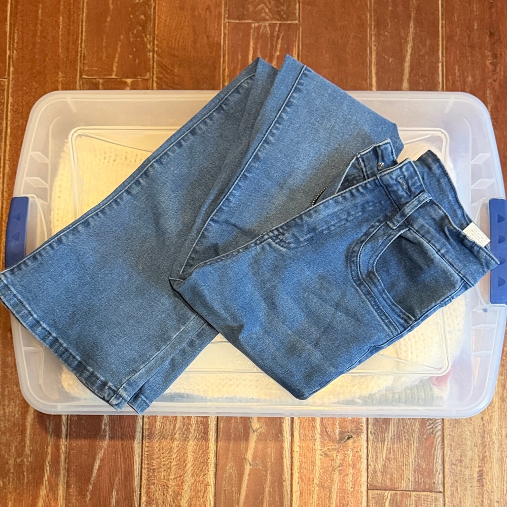 SHEIN Classic Blue Denim boot cut Jeans